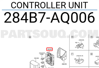 Nissan 284B7AQ006 CONTROLLER UNIT