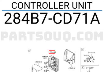 Nissan 284B7CD71A CONTROLLER UNIT