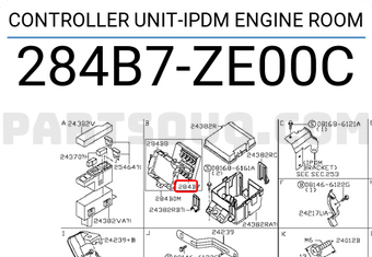 Nissan 284B7ZE00C CONTROLLER UNIT-IPDM ENGINE ROOM
