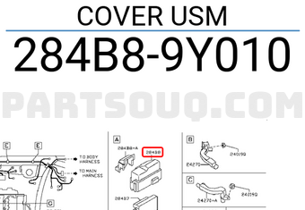 Nissan 284B89Y010 COVER USM