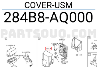 Nissan 284B8AQ000 COVER-USM