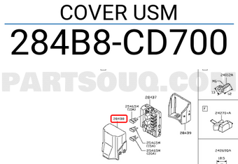 Nissan 284B8CD700 COVER USM