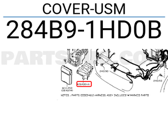 Nissan 284B91HD0B COVER-USM