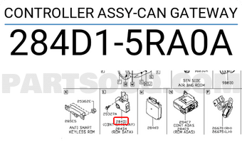 Nissan 284D15RA0A CONTROLLER ASSY-CAN GATEWAY