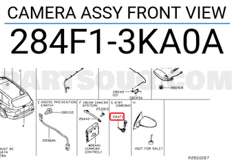 Nissan 284F13KA0A CAMERA ASSY FRONT VIEW