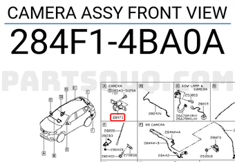 Nissan 284F14BA0A CAMERA ASSY FRONT VIEW