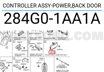 Nissan 284G01AA1A CONTROLLER ASSY-POWER,BACK DOOR