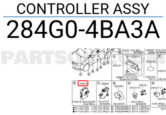 Nissan 284G04BA3A CONTROLLER ASSY