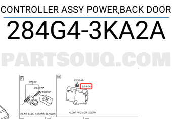 Nissan 284G43KA2A CONTROLLER ASSY POWER,BACK DOOR