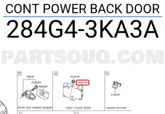 Nissan 284G43KA3A CONT POWER BACK DOOR