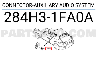Nissan 284H31FA0A CONNECTOR-AUXILIARY AUDIO SYSTEM