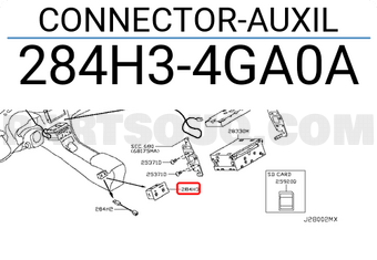 Nissan 284H34GA0A CONNECTOR-AUXIL