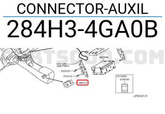 Nissan 284H34GA0B CONNECTOR-AUXIL