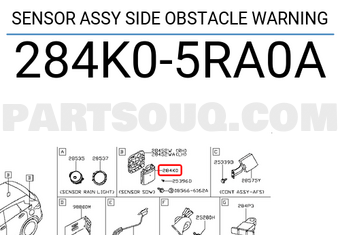 Nissan 284K05RA0A SENSOR ASSY SIDE OBSTACLE WARNING