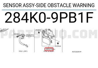 Nissan 284K09PB1F SENSOR ASSY-SIDE OBSTACLE WARNING