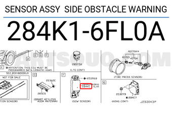 Nissan 284K16FL0A SENSOR ASSY SIDE OBSTACLE WARNING