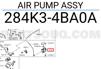 Nissan 284K34BA0A AIR PUMP ASSY