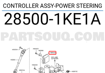 Nissan 285001KE1A CONTROLLER ASSY-POWER STEERING