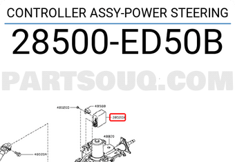 Nissan 28500ED50B CONTROLLER ASSY-POWER STEERING