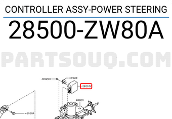 Nissan 28500ZW80A CONTROLLER ASSY-POWER STEERING