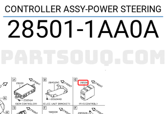 Nissan 285011AA0A CONTROLLER ASSY-POWER STEERING