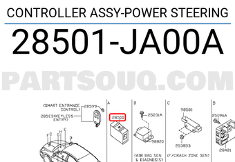 Nissan 28501JA00A CONTROLLER ASSY-POWER STEERING