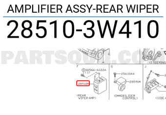 Nissan 285103W410 AMPLIFIER ASSY-REAR WIPER