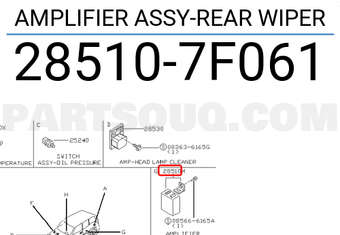 Nissan 285107F061 AMPLIFIER ASSY-REAR WIPER