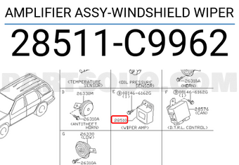 Nissan 28511C9962 AMPLIFIER ASSY-WINDSHIELD WIPER