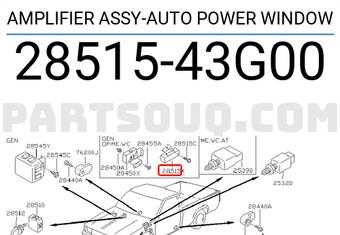 Nissan 2851543G00 AMPLIFIER ASSY-AUTO POWER WINDOW