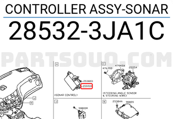 Nissan 285323JA1C CONTROLLER ASSY-SONAR