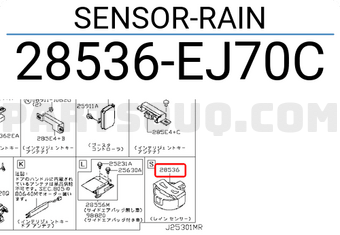 Nissan 28536EJ70C SENSOR-RAIN