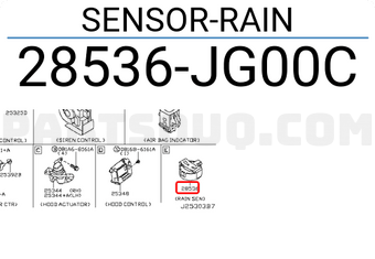 Nissan 28536JG00C SENSOR-RAIN