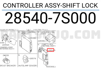 Nissan 285407S000 CONTROLLER ASSY-SHIFT LOCK
