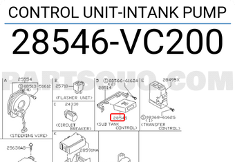 Nissan 28546VC200 CONTROL UNIT-INTANK PUMP
