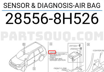 Nissan 285568H526 SENSOR & DIAGNOSIS-AIR BAG