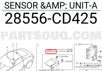 Nissan 28556CD425 SENSOR & UNIT-A
