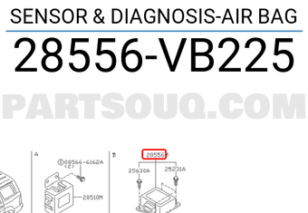 Nissan 28556VB225 SENSOR & DIAGNOSIS-AIR BAG