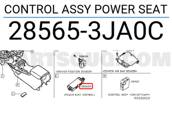 Nissan 285653JA0C CONTROL ASSY POWER SEAT