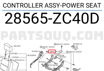 Nissan 28565ZC40D CONTROLLER ASSY-POWER SEAT