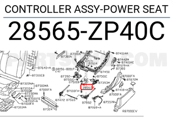 Nissan 28565ZP40C CONTROLLER ASSY-POWER SEAT