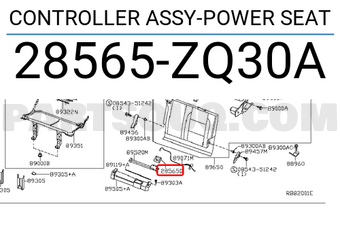 Nissan 28565ZQ30A CONTROLLER ASSY-POWER SEAT