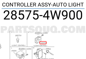 Nissan 285754W900 CONTROLLER ASSY-AUTO LIGHT