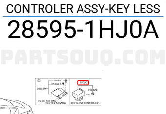 Nissan 285951HJ0A CONTROLER ASSY-KEY LESS