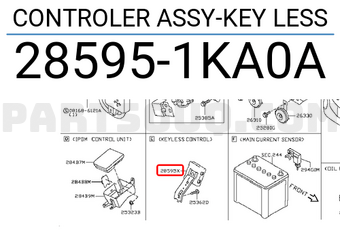 Nissan 285951KA0A CONTROLER ASSY-KEY LESS