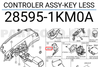 Nissan 285951KM0A CONTROLER ASSY-KEY LESS