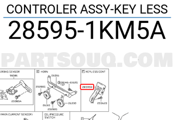 Nissan 285951KM5A CONTROLER ASSY-KEY LESS