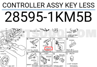 Nissan 285951KM5B CONTROLLER ASSY KEY LESS