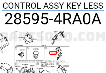 Nissan 285954RA0A CONTROL ASSY KEY LESS