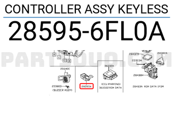 Nissan 285956FL0A CONTROLLER ASSY KEYLESS
